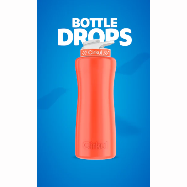 Limited Edition: 32oz. Neon Orange-Red Steel Bottle & Lid